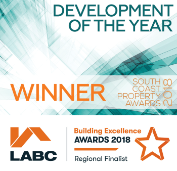 LABC Awards Regional Finalist logo with white border